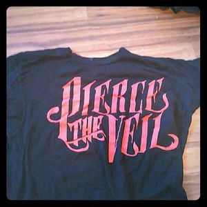 Peirce The Veil- Red and black T